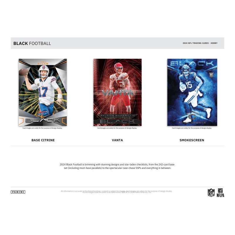 2024 Panini Black Football Hobby 12 Box Case