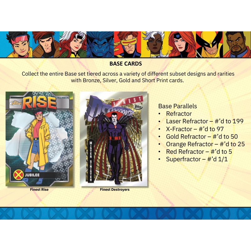 2025 Topps Finest X-Men 97 Hobby Box